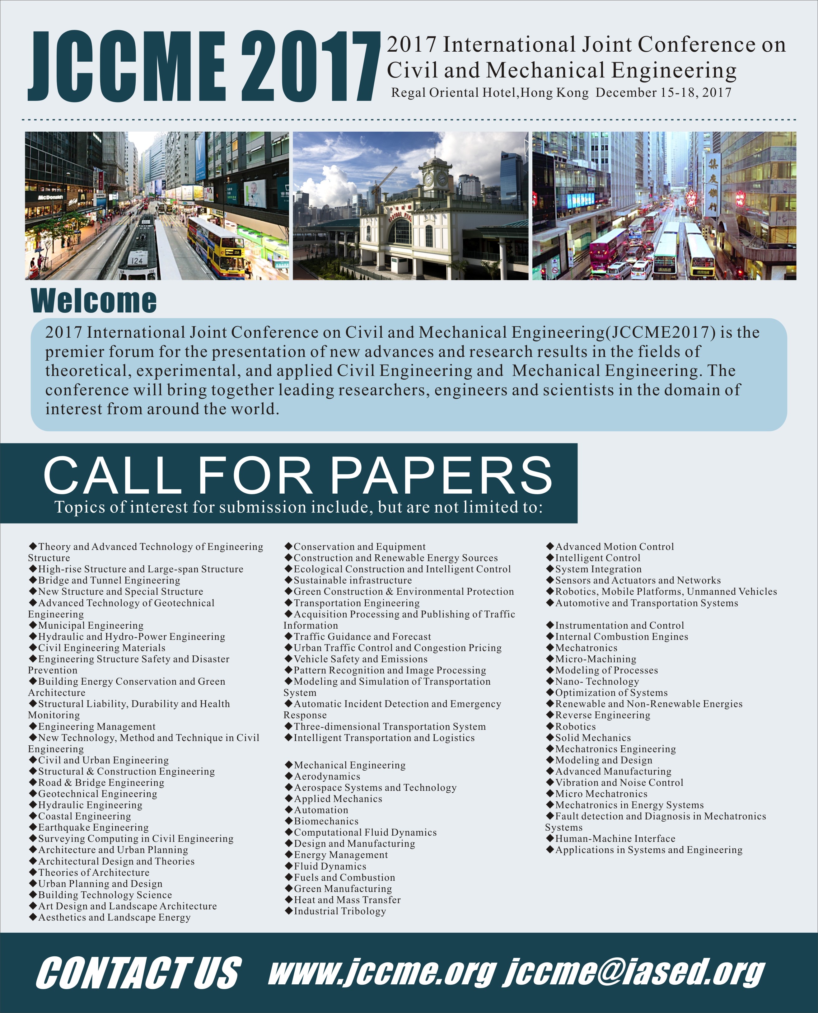 International Joint Conference on Civil and Mechanical Engineering ...
